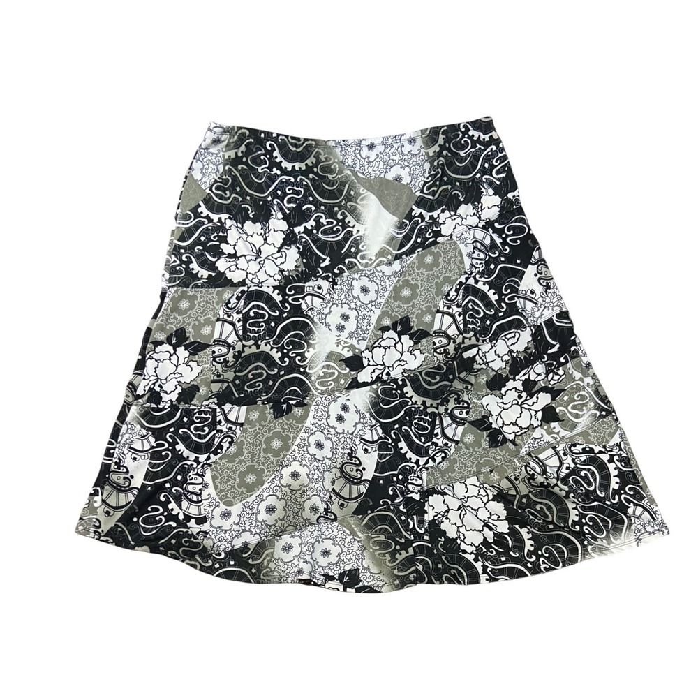 Elementz Patchwork Floral Paisley Skirt Whimsigoth Y2K Abstract Artsy Retro XL - Picture 2 of 9